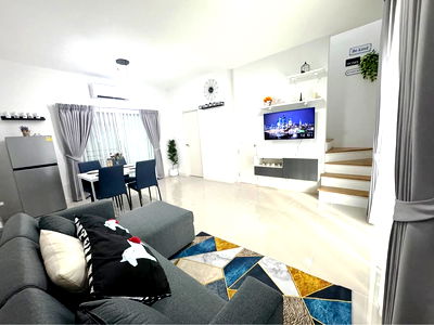 Townhouses for rent Bang Bua Thong Nonthaburi : 🏡⭐ For Lease! Premium Townhome Pleno Town Baankluay-Kanjanapisek (Fully Furnished Resort Style) 105 sqm Near Purple Line BTS & Central Westgate 🚆
