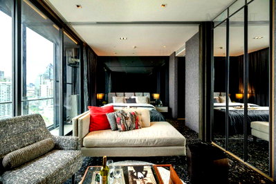 Condos for rent Middle Sukhumvit : For Rent Condo BEATNIQ SUKHUMVIT 32 Building 1, Floor 25,1 bed room, Room size 40.00 sqm