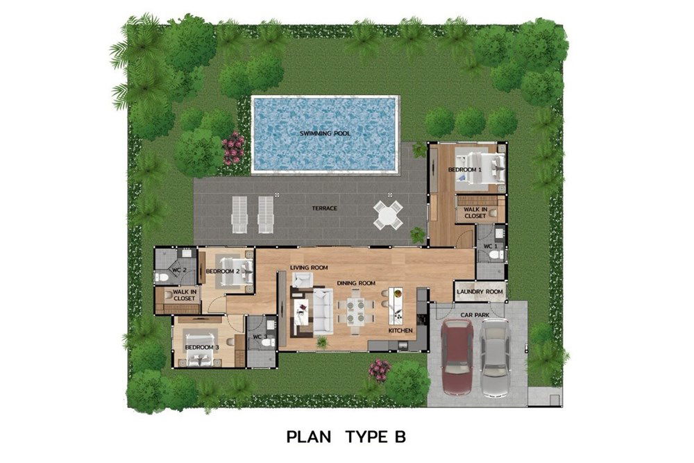 รูป [920601001-527] Nantra, Type-B Modern Pool Villa, 3 ห้องนอน 3 ห้องน้ำในหัวหินซอย 112 - รูปที่ 5/5