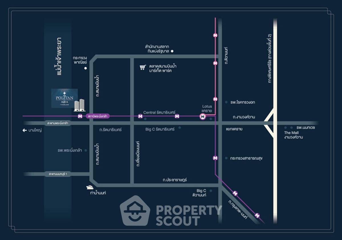 รูป คอนโด 1-ห้องนอน ที่ เดอะ โพลิแทน อควา ใกล้ MRT สะพานพระนั่งเกล้า (ID 2447960) - รูปที่ 22/22