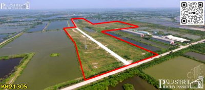 ที่ดิน เมืองสมุทรสาคร สมุทรสาคร : ขายที่สร้างโรงงาน 104 ไร่ ถมพร้อมใช้ ติดถนนคอนกรีต ผิวถนนกว้าง 12 เมตร ใกล้พระราม 2 - KK2130S