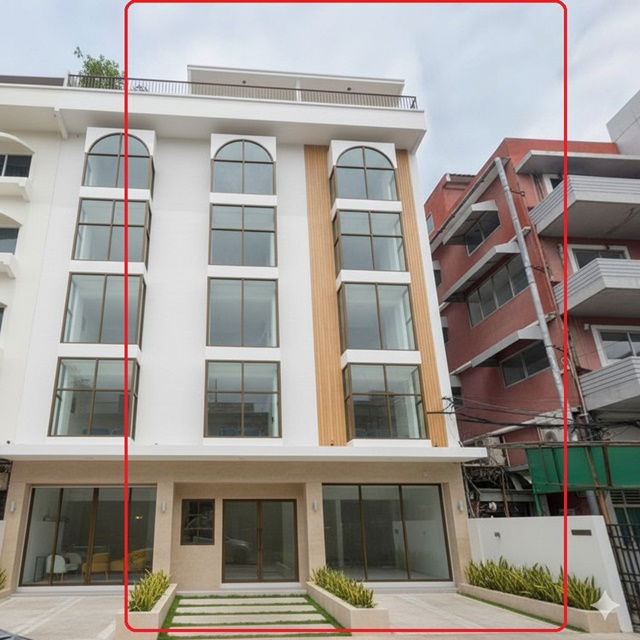 picture 3-4 parking spaces MRT LatPhrao101 300m. Commercial building for rent 5-storey corner 2units 40sq.wa - 1/8