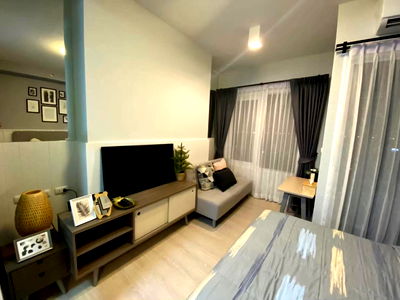 คอนโดให้เช่า : Chapter one Eco ห้วยขวาง ห้องมุมที่นอนยางพาราอย่างดี THERAFLEX Musculo I-REST    🖼อาคาร D ชั้น 8 ห้องมุม    