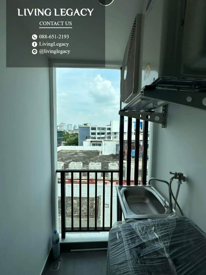 รูป SLZVV4 ให้เช่าคอนโด RYE Huamark 30 ตร.ม. ชั้น 8 ตึก A line id : @livinglegacy - รูปที่ 5/10