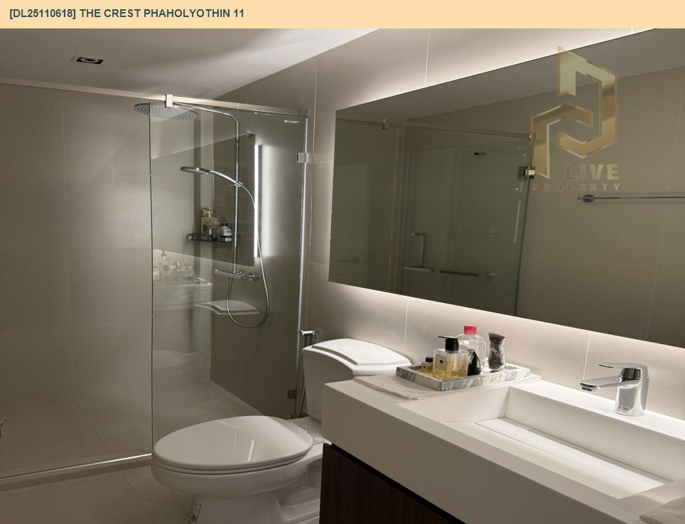 รูป DL25110618 ให้เช่าคอนโด เดอะ เครสท์ พหลโยธิน 11 (The Crest Phaholyothin 11) ใกล้ BTS อารีย์ พร้อมเข้าอยู่ โทรด่วน 0800343450 LineID @655ebbvc - รูปที่ 6/6