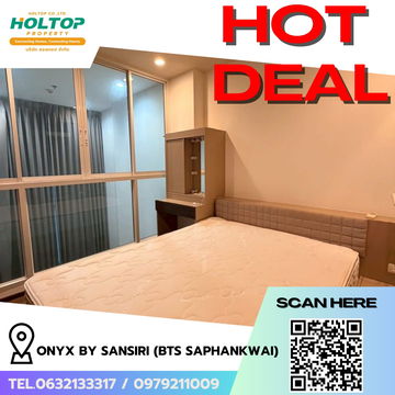 #R7820 🎉 251168 Condo for rent Onyx by Sansiri (BTS Saphankwai)