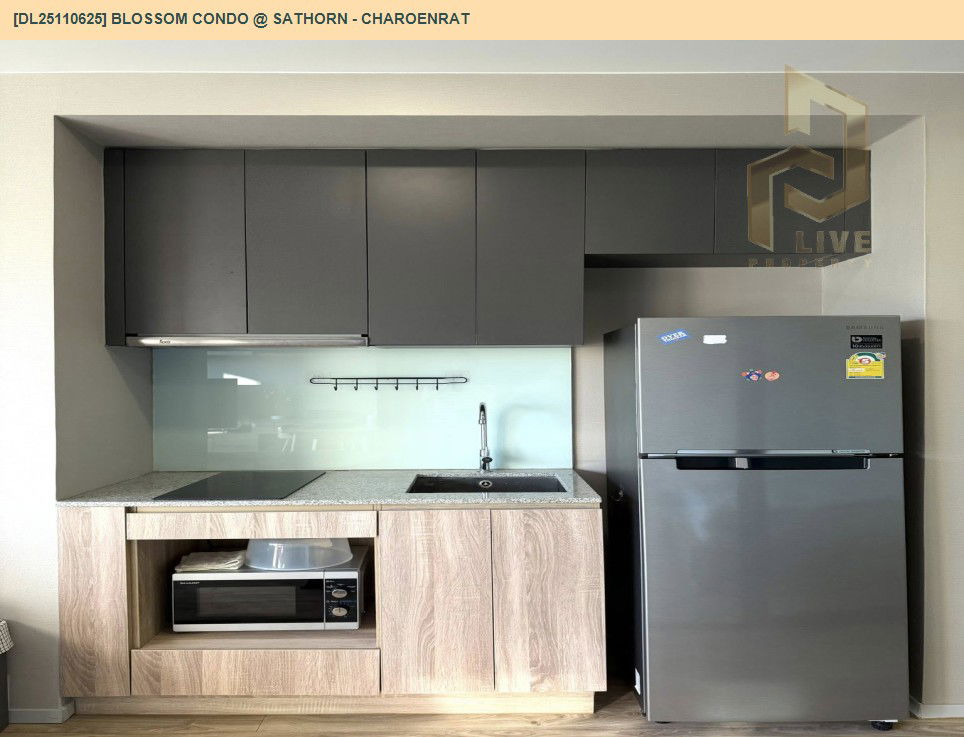 รูป DL25110625 ให้เช่าคอนโด บลอสซั่ม คอนโด แอท สาทร - เจริญราษฎร์ (Blossom Condo @ Sathorn - Charoenrat) ใกล้ BTS สุรศักดิ์ พร้อมเข้าอยู่ โทรด่วน 0653619502 LineID @534wlwof - รูปที่ 6/9
