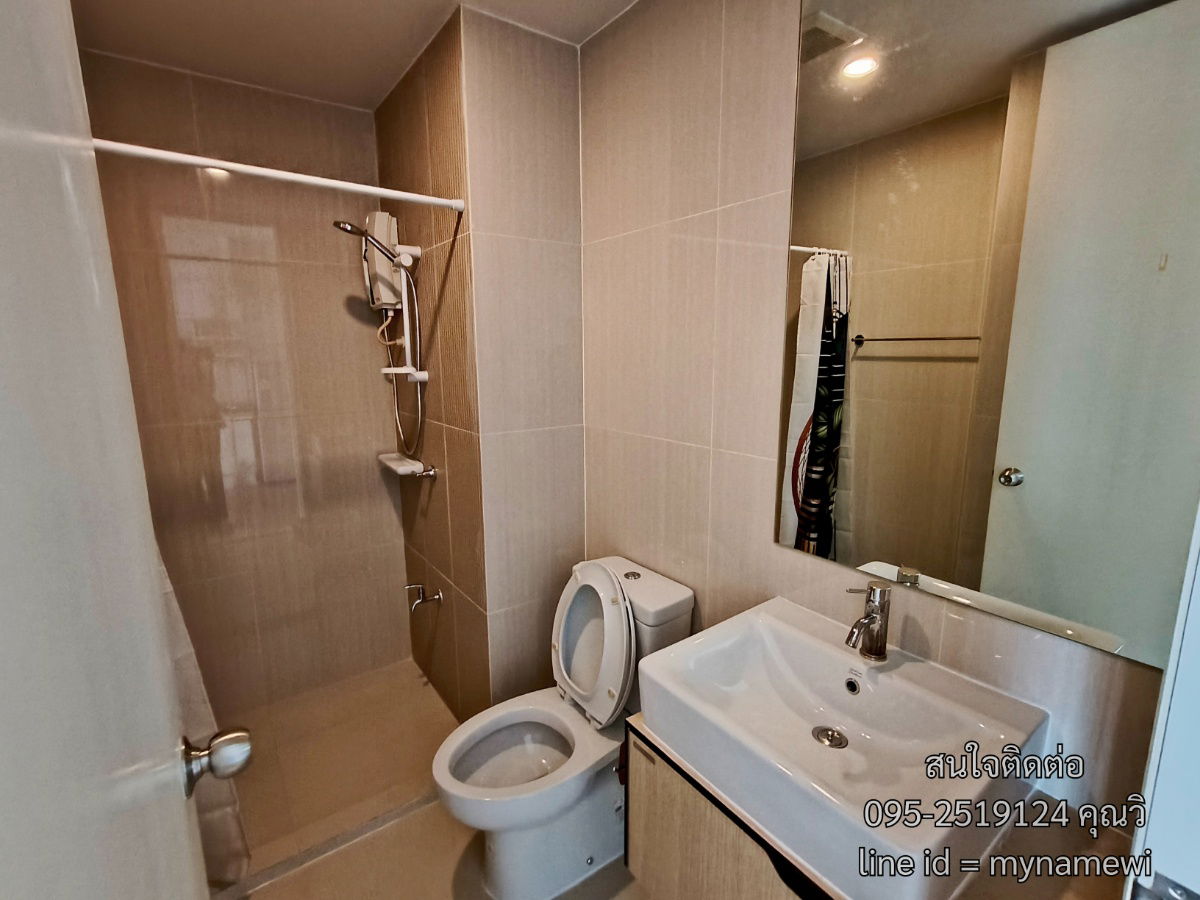 รูป ห้อง 30 ตรม. เฟอร์นิเจอร์ครบ เครื่องใช้ไฟฟ้าครบ ให้เช่าคอนโด พาร์คแลนด์ เพชรเกษม ติดรถไฟฟ้าสถานีหลักสอง ตรงข้ามเดอะมอลล์บางแค สนใจติดต่อได้เลยค่ะ - รูปที่ 9/10