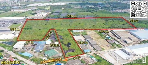 ขายที่สร้างโรงงานทุกประเภท 66 ไร่ สีม่วง สมุทรสาคร พื้นที่กว้างด้านใน เทรลเลอร์สะดวก ระบายก็สะดวก – KK1949S