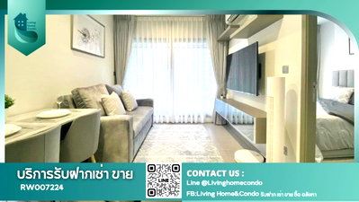 Condos for rent : For rent, Life Asoke Hype Rama 9, beautiful room, ready to move in, fully furnished with appliances, near MRT. RW007224 