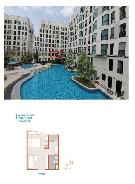 picture BTS Bearing 600 m. Price  10,500 Baht Condo Unio Sukhumvit 72 ( Rental ) - 21/21