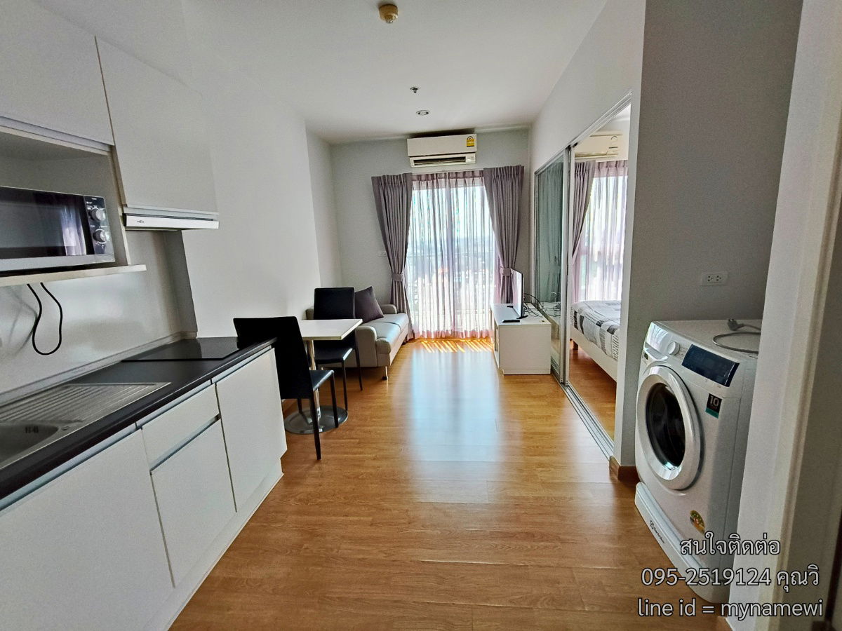 รูป ห้อง 30 ตรม. เฟอร์นิเจอร์ครบ เครื่องใช้ไฟฟ้าครบ ให้เช่าคอนโด พาร์คแลนด์ เพชรเกษม ติดรถไฟฟ้าสถานีหลักสอง ตรงข้ามเดอะมอลล์บางแค สนใจติดต่อได้เลยค่ะ - รูปที่ 7/10