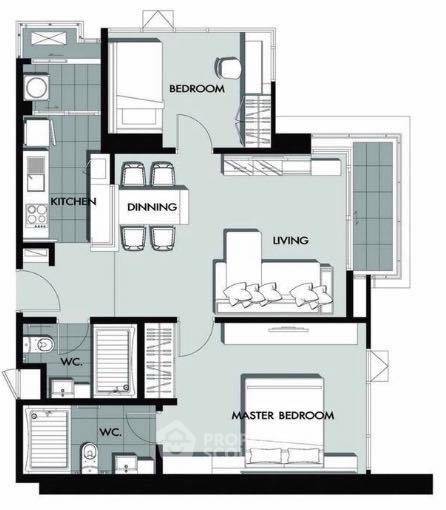 รูป คอนโด 2-ห้องนอน ที่ เดอะ รูม สุขุมวิท 62 ใกล้ BTS ปุณณวิถี (ID 2325045) - รูปที่ 7/14