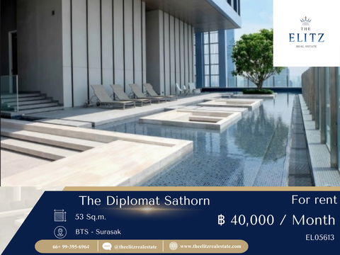 ✨ว่างพร้อมเช่า The Diplomat Sathorn ในราคาสบายกระเป๋า ถูกสุดในไซส์ 💯แหล่งอำนวยความสะดวกรอบด้าน ✔