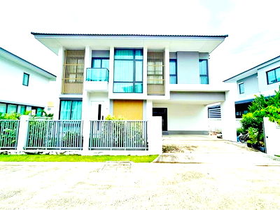 Houses for rent Khlong Luang Pathumthani : Soi Bongkot 31-37. KhlongLuang Market 2km. For rent 2-story detached house 50sq.wa. 200sq.m. qu