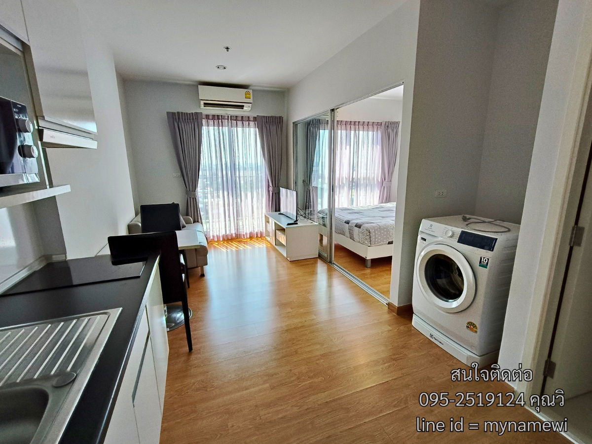 รูป ห้อง 30 ตรม. เฟอร์นิเจอร์ครบ เครื่องใช้ไฟฟ้าครบ ให้เช่าคอนโด พาร์คแลนด์ เพชรเกษม ติดรถไฟฟ้าสถานีหลักสอง ตรงข้ามเดอะมอลล์บางแค สนใจติดต่อได้เลยค่ะ - รูปที่ 8/10