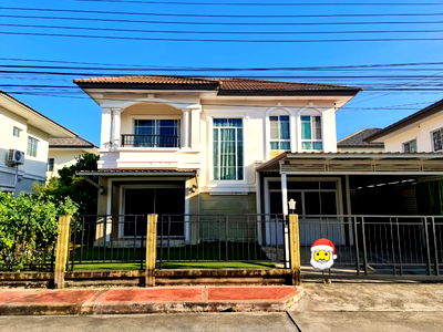 เช่าบ้านเดี่ยว สนามบินสุวรรณภูมิ : 🔑 ให้เช่า บ้านเดี่ยว 2 ชั้น – ภัสสร 28 กิ่งแก้ว-หนามแดง 4 ห้องนอน 2 ห้องน้ำ เฟอร์นิเจอร์ครบ พร้อม Built-in ใกล้ เมกา บางนา 