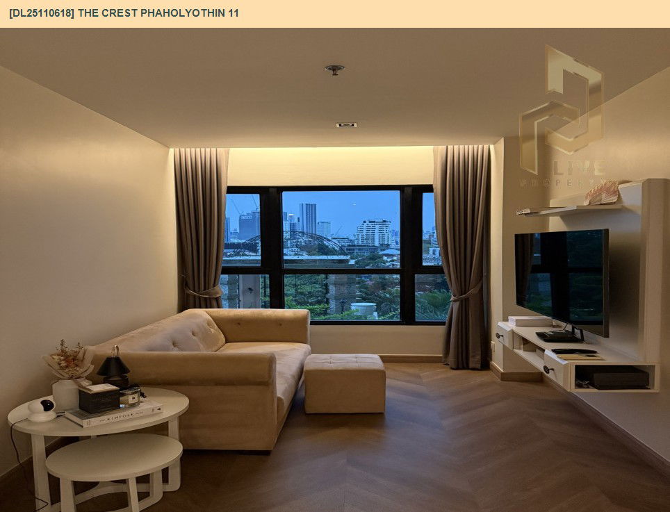 picture DL25110618 Condo for rent, The Crest Phaholyothin 11 near BTS Ari, ready to move in, call urgently 0638692663 LineID @655ebbvc - 2/6