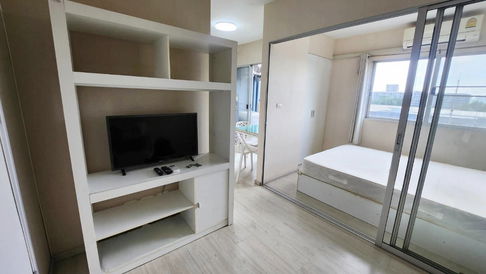 ให้เช่าพลัมคอนโด พาร์ค รังสิต ตึก B 23 ตร.ม.เฟอร์ครบ มีเครื่องซักผ้า ใกล้ ม.กรุงเทพ (TR1202)