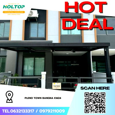 Townhouses for rent Suwannaphum International Airport : #Z3326💥 241168 🔥House for rent: Pleno Town Bangna KM24