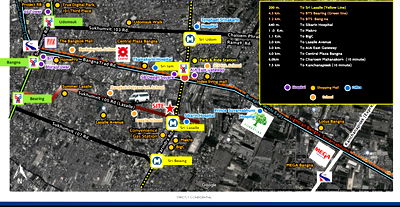 ที่ดิน บางนาใต้ : ขายที่ดินสุขุมวิท 105 (ลาซาล) ใกล้ MRT ศรีลาซาล 200 เมตร