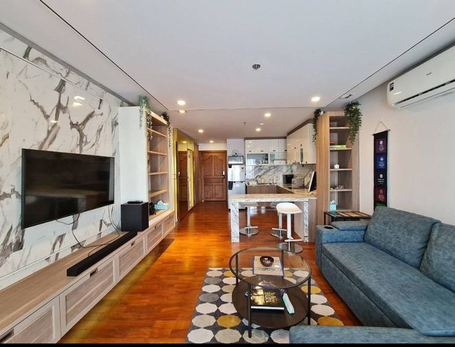 For rent at Bangna residence  2 bedrooms 1 bathroom 60 sq.m. on 22 fl. Fully furnished 