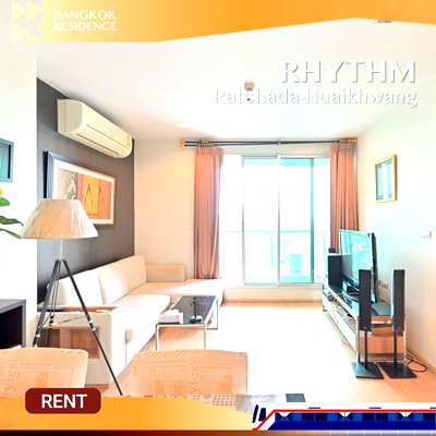 Condos for rent :  RHYTHM Ratchada-Huaikhwang ⭐ Stylish & Great View Unit 💫 Near MRT Huai Khwang 