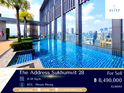 ขายคอนโด : ✨ Luxury Location Best Value Unit in The Address 28 🎉