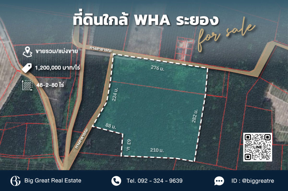picture Land for Sale – Large Plot Near WHA Industrial Estate, Rayong - 1/2