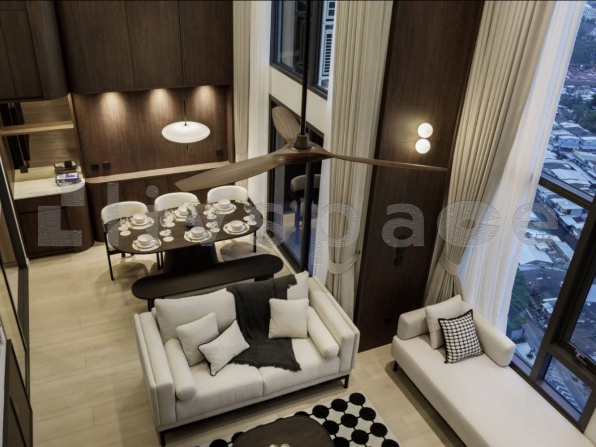 picture ▚ LD226ツ For Rent Life Rama 4 - Asoke [Luxury Duplex] 3 Bed ⭐ 2-Storey Unit, River View, Never Rented! - 1/10