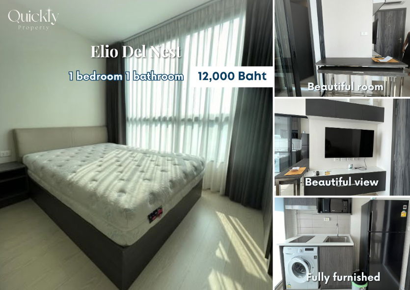 picture Elio Del Nest | Price 12,000 baht | Beautiful room, great view, fully furnished, ready to move in - 1/16