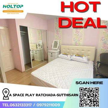 #R7843  🎉 261168 House for rent A Space Play Ratchada-Sutthisarn