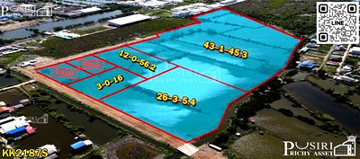 ที่ดิน พระสมุทรเจดีย์ สมุทรปราการ : ที่ดินแปลงสวยแบ่งได้ ขนาด 3.5 - 43 ไร่เศษ พร้อมถมเพียง 9.5 ล้าน/ไร่ สร้างโรงงานโดดเด่น สีม่วงแท้ 100% มีเอกสารรับรอง