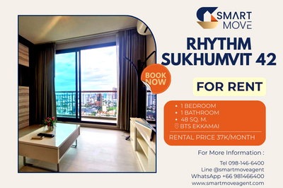 คอนโดให้เช่า : สำหรับเช่า C20231000007...Rhythm Sukhumvit 42 1 ห้องนอน ชั้นสูง 48 ตร.ม. 
