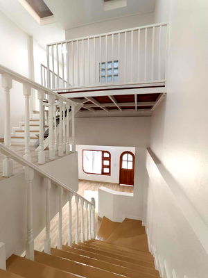 ทาวน์โฮม ถนนสะพานนทบุรี-บางบัวทอง : ขายบ้าน มณีรินทร์ เลค แอนด์ พาร์ค ถนน 345 บางคูวัด โซนนันทนาการ์เด้น ทาวน์เฮาส์ 2 ชั้นครึ่ง บ้านเล่นระดับ พื้นที่ใช้สอยเยอะ ราคาเพียง 1,890,000 บาท