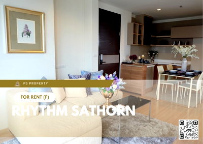 คอนโดให้เช่า : ให้เช่า 📍 Rhythm Sathorn 📍 2 ห้องนอน 2 ห้องน้ำ เฟอร์นิเจอร์ และ เครื่องใช้ไฟฟ้าครบ ใกล้ BTS สุรศักดิ์