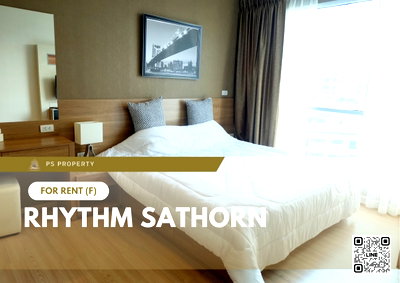 คอนโดให้เช่า : ให้เช่า 📍 Rhythm Sathorn 📍 2 ห้องนอน 2 ห้องน้ำ เฟอร์นิเจอร์ และ เครื่องใช้ไฟฟ้าครบ ใกล้ BTS สุรศักดิ์