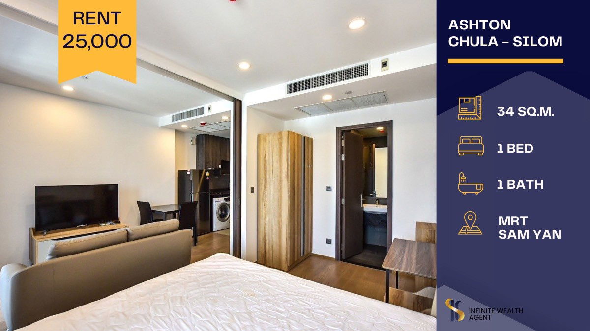 picture Live Conveniently! Prime Location Next to Chula–Samyan with Premium Facilities. High-Floor 1-Bedroom with Beautiful Views. For Rent: 25,000 THB - 1/10