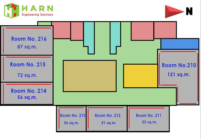 รูป ปล่อยเช่าออฟฟิศชั้น 2 ขนาด 72 ตารางเมตร ใช้เป็นโฮมออฟฟิศ หรือ สำนักงานขนาดเล็ก ห้อง 215 บรรยากาศเงียบสงบ - รูปที่ 1/8