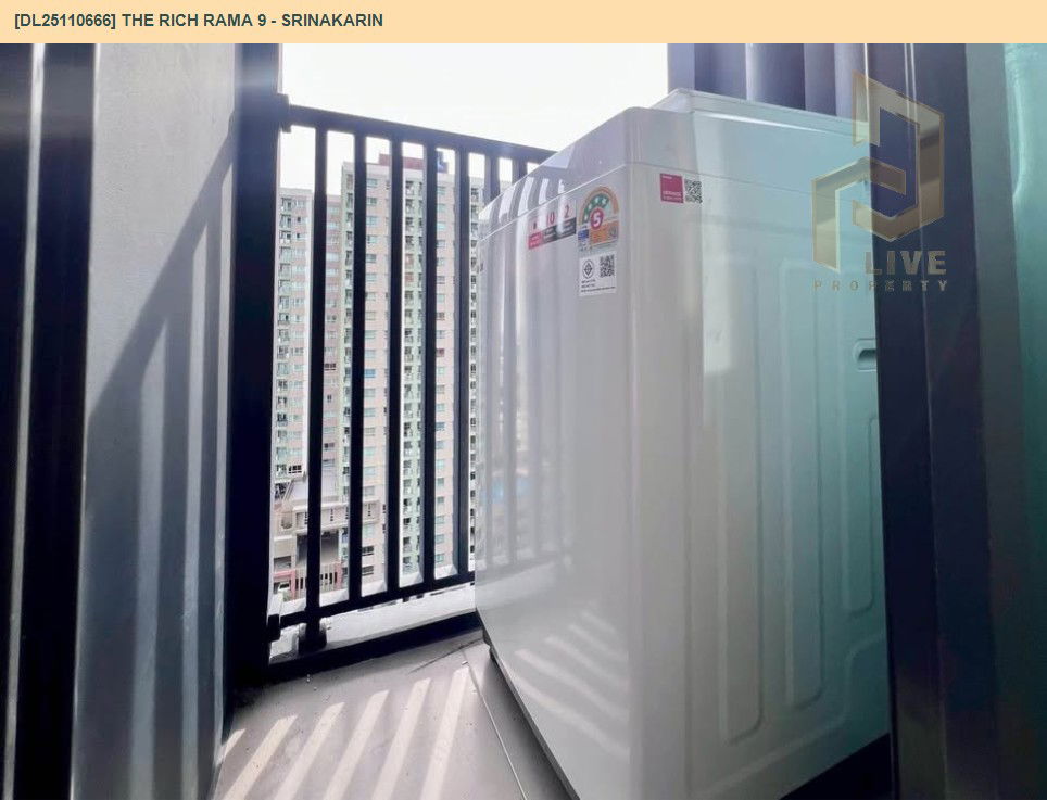 รูป DL25110666 ให้เช่าคอนโด เดอะริช พระราม 9 - ศรีนครินทร์ (The Rich Rama 9 - Srinakarin) ใกล้ AIRPORT RAIL LINK หัวหมาก พร้อมเข้าอยู่ โทรด่วน 0614453194 LineID @162cjixi - รูปที่ 10/10