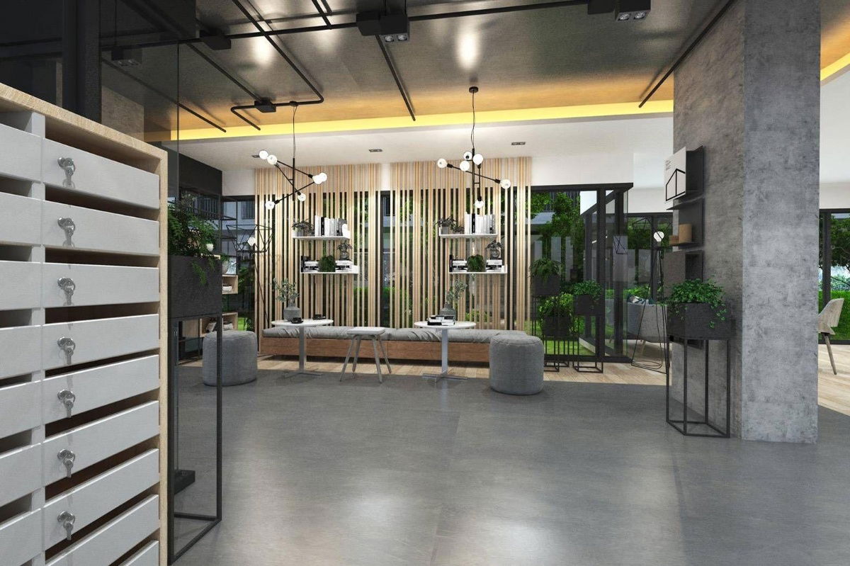 picture ðĨUrgent rentðĨALIVE SUKHUMVIT 76 Building A 3rd floor New room, fully furnished ð Size 35.34 sqm, 2 bedrooms, 1 bathroom Line @bzprOperty - 39/42