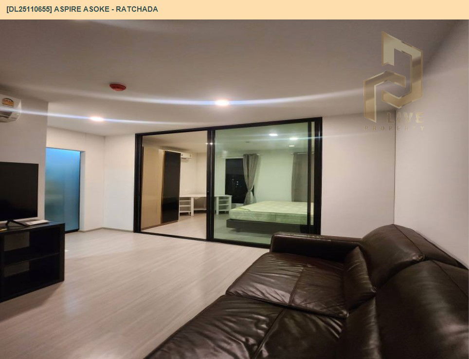 รูป DL25110655 ให้เช่าคอนโด แอสปาย อโศก - รัชดา (Aspire Asoke - Ratchada) ใกล้ MRT พระราม 9 พร้อมเข้าอยู่ โทรด่วน 0800343450 LineID @655ebbvc - รูปที่ 9/11
