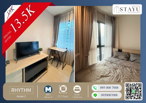 🔥🔥 Move-in ready!! Beautiful unit!! Best value in its class!! Fully furnished!! Rhythm Asoke 2 near MRT Rama 9. Contact now before it’s taken!! 🔥🔥