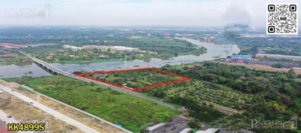 รูป ขายที่สวยริมแม่น้ำท่าจีน 7 ไร่เศษ ชมวิวเต็ม 111 เมตร วิวโค้งน้ำ ด้านข้างติดถนนและคลอง เหมาะทำบ้านหรู โครงการ และซื้อทำกำไร ใกล้วัดท่าไม้ - KK4899S - รูปที่ 2/6
