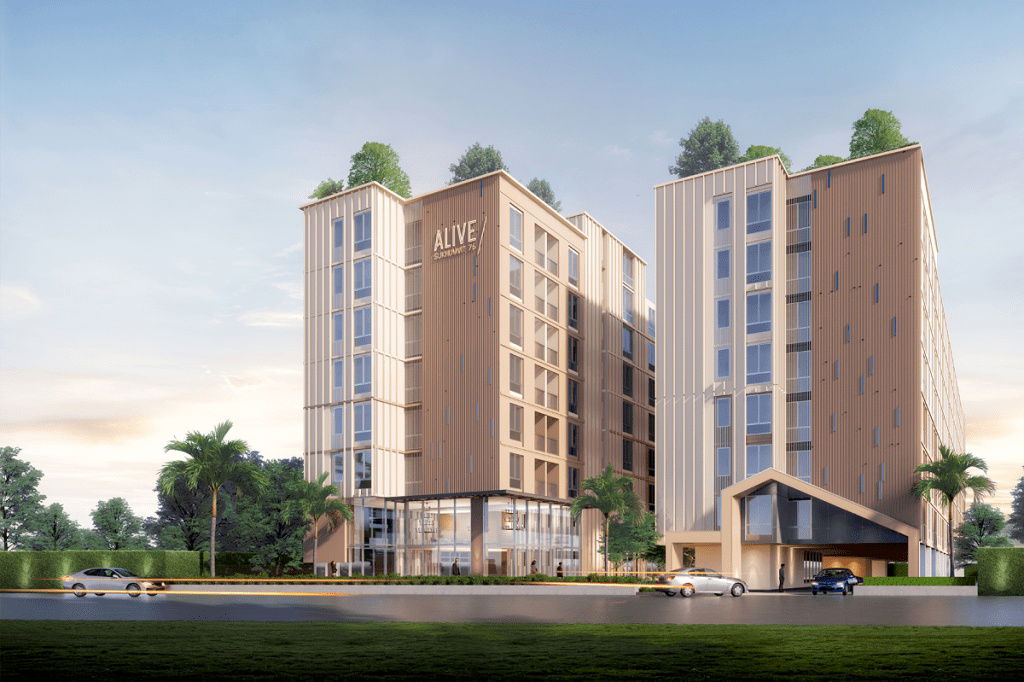 picture ðĨUrgent rentðĨALIVE SUKHUMVIT 76 Building A 3rd floor New room, fully furnished ð Size 35.34 sqm, 2 bedrooms, 1 bathroom Line @bzprOperty - 42/42