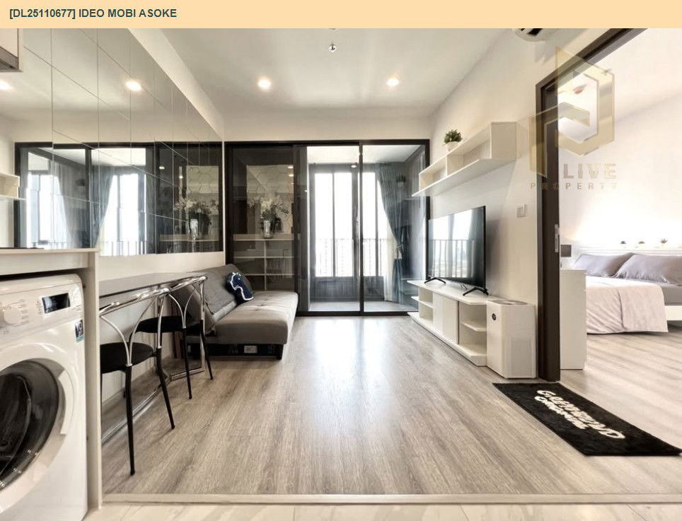 picture DL25110677 Condo for rent, IDEO Mobi Asoke near MRT เพชรบุรี, ready to move in, call urgently 0638692663 LineID @534wlwof - 5/10