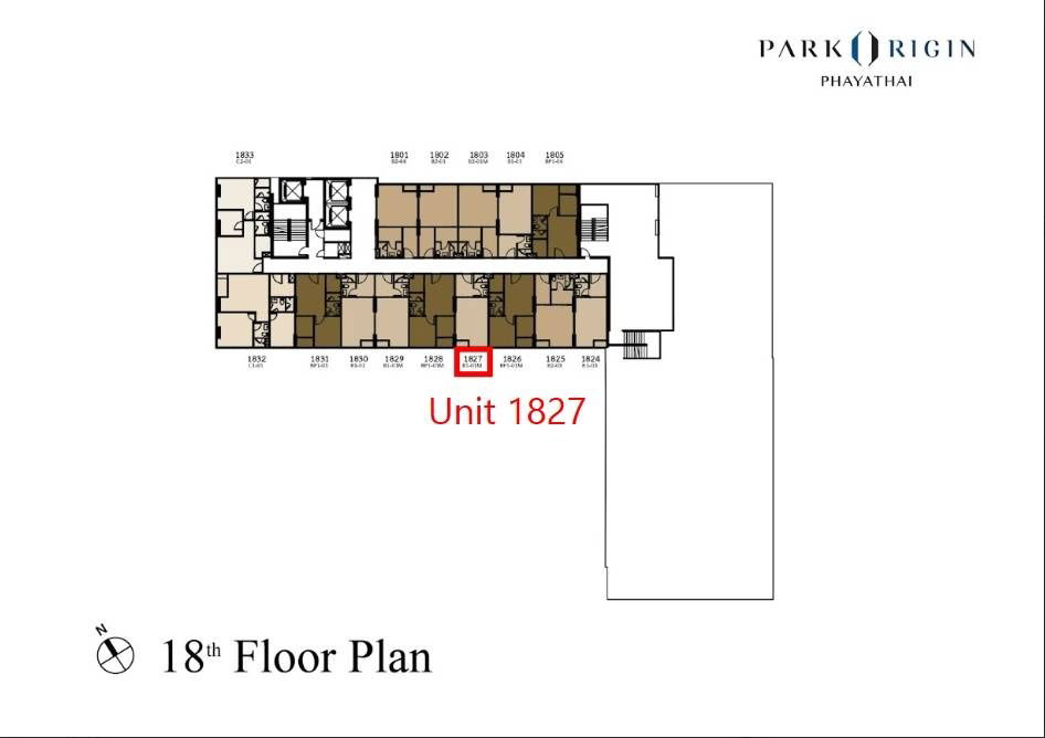 picture Park Origin Phayathai – IP Program Urgent Sale! Below Market Price 1-Bedroom | 24 sq.m. | 18th Floor - 4/41