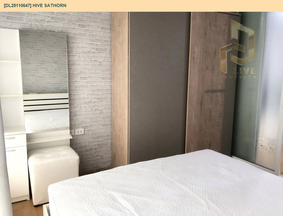 รูป DL25110647 ให้เช่าคอนโด ไฮฟ์ สาทร (Hive Sathorn) ใกล้ BTS กรุงธนบุรี พร้อมเข้าอยู่ โทรด่วน 0653619502 LineID @534wlwof - รูปที่ 3/13