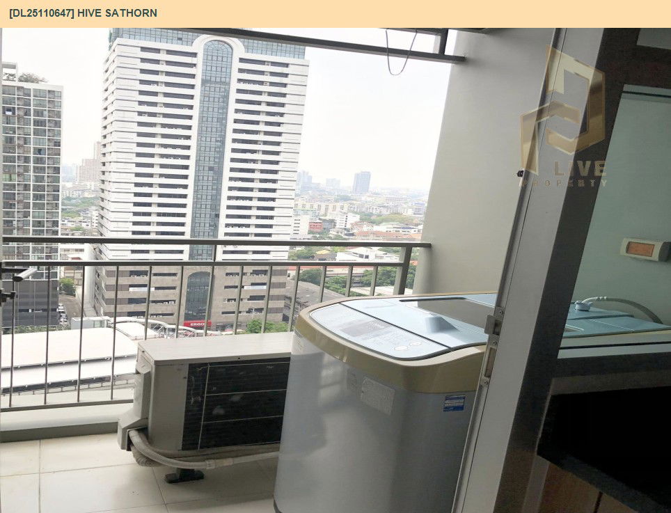 รูป DL25110647 ให้เช่าคอนโด ไฮฟ์ สาทร (Hive Sathorn) ใกล้ BTS กรุงธนบุรี พร้อมเข้าอยู่ โทรด่วน 0653619502 LineID @534wlwof - รูปที่ 13/13