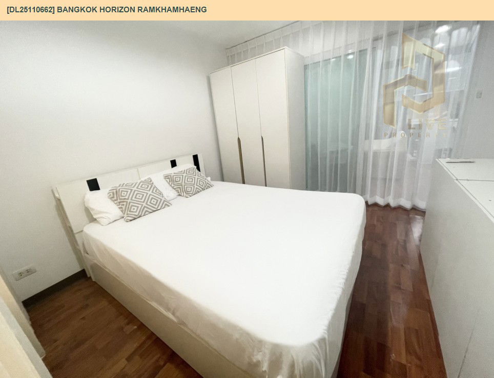 รูป DL25110662 ให้เช่าคอนโด แบงค์คอก ฮอไรซอน รามคำแหง (Bangkok Horizon Ramkhamhaeng) ใกล้ ARL หัวหมาก พร้อมเข้าอยู่ โทรด่วน 0800343450 LineID @655ebbvc - รูปที่ 3/6